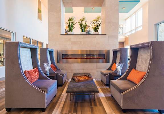 Fireside Lounge at Parc at White Rock Luxury Apartments in Dallas TX