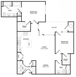 The Chandler Floorplan at The Manhattan Tower and Lofts