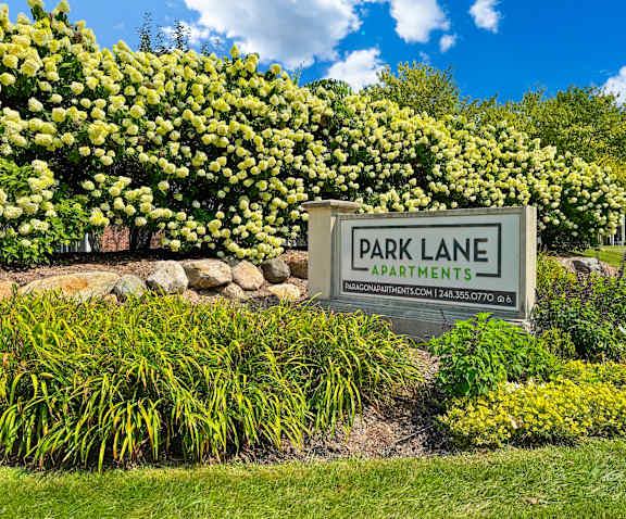 Property Signage at Park Lane Apartments, Southfield, MI