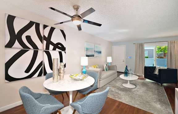 Airy and Bright Modern Living Room at Hidden Oaks Apartments, Citrus Heights, 95621