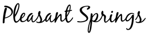 The image displays the words "Pleasant Springs" in a cursive font.