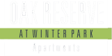a sign that reads oak reserve at winter park apartments
