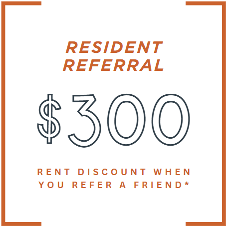 a 50 rental discount when you refer a friend to a registrar referral logo