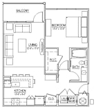 Columbia - A2 - 873 Sq Ft