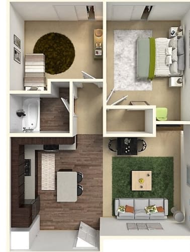 Floor Plan  Two Bedroom Large
