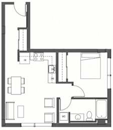 Floor Plan  One Bedroom - A9