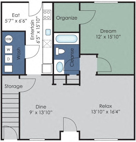 Peyton Floor Plan at Holly Point Apartments