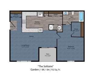1 bed 1 bath at Bayside Apartment Homes, Ohio, 43026