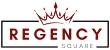 A logo with a crown and the words "REGENCY SQUARE" in a red and black color scheme.