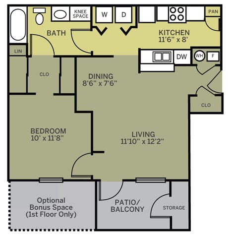 1 bedroom 1 bathroom  at The Reserve at Williams Glen, Indiana