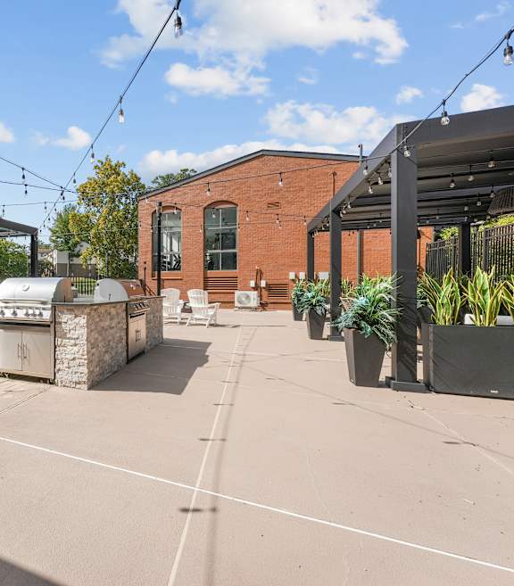 Outdoor covered patio at Vistas of Annandale, Annandale, Virginia