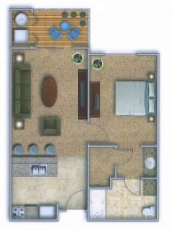 Floor Plan  1x1-Affordable