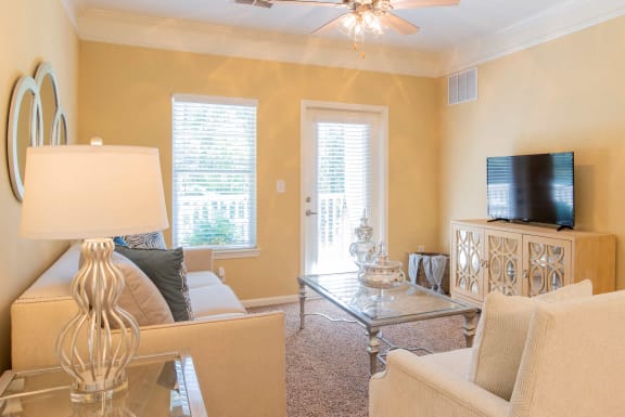 Birch Living Room at Stone Ridge Apartment Homes, Mobile