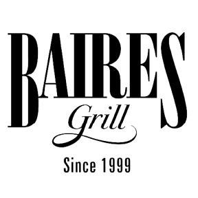 A logo for Baires Grill that has been in business since 1999.