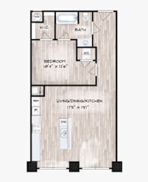  Floor Plan 1 Bed D