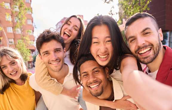 Friends Laughing