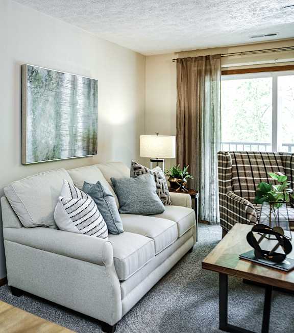 Spacious Living Area at The Pointe, Nebraska, 68128