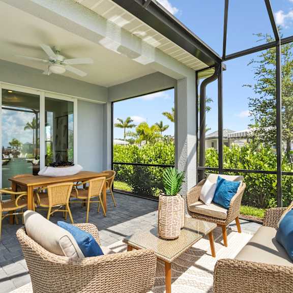 A room surrounded by glass windows. at Marisol, Bradenton, Florida