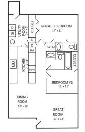  Floor Plan 2  Bedroom