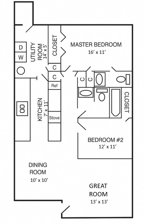  Floor Plan 2  Bedroom