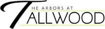 The image features a black background with a stylized number 7 and the text "He Arbors at Allwood".