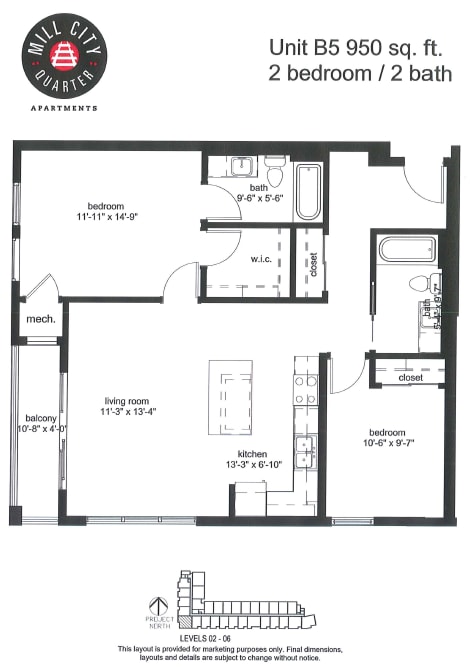Mill City Quarter Floorplan, Minneapolis, Minnesota