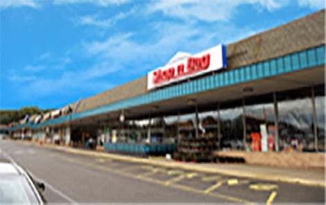 A store with a blue and white sign that says "MSR".