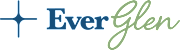 The image features the words "Ever Glen" with a blue cross and cursive font.