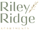 A logo for Riley Ridge Apartments with a plant branch.