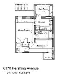  Floor Plan 1 bedroom