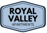 a logo for royal valley apartments