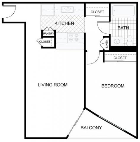 Floor plan of apartment room