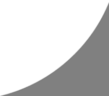 A black curved shape on a white background.