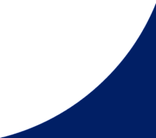 A dark blue curved shape on a white background.
