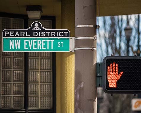 Street sign at DOCK 59 APARTMENTS, Oregon, 97209