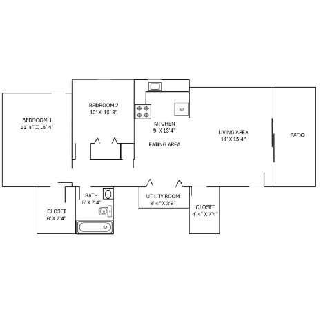 2 Bedroom Unit Floorplan