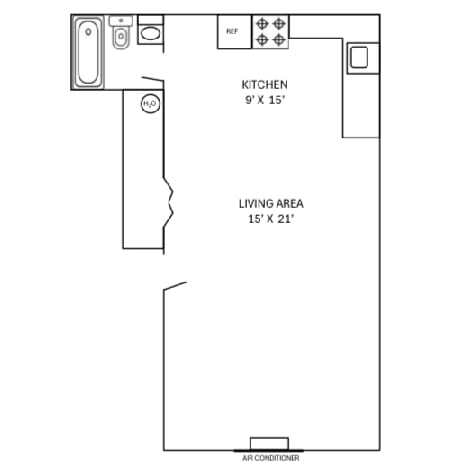 Studio Unit Floorplan