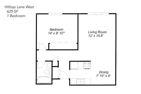 Floor Plan  1 Bedroom