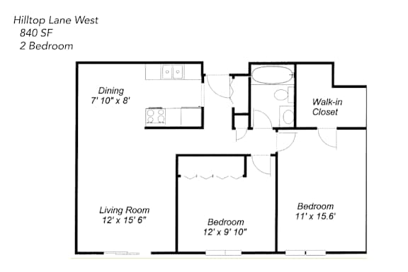 Floor Plan  2 Bedroom