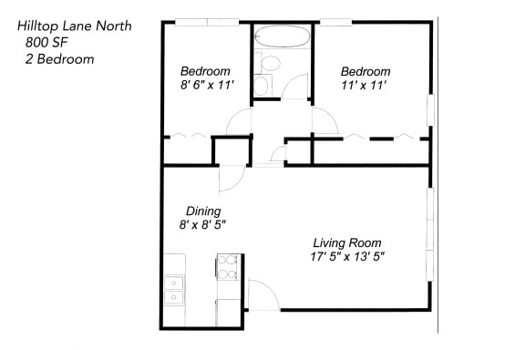 Floor Plan  2 Bedroom