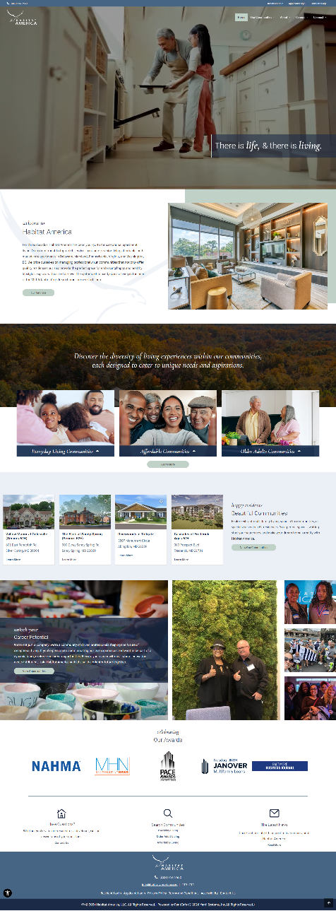 a screenshot of a website with pictures of people