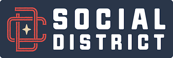 The image is a logo for Social District.