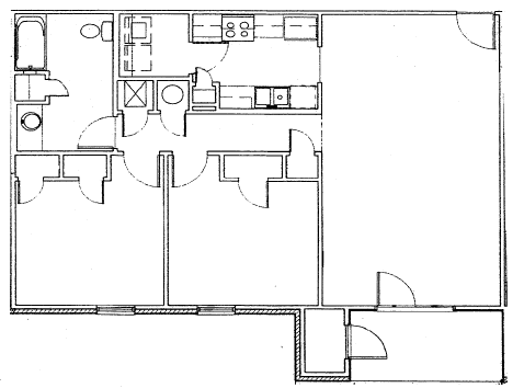 Floor Plan  2 Bedroom | 1 Bath
