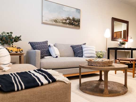 Furniture in Living Room at Four Seasons Apartments & Townhomes