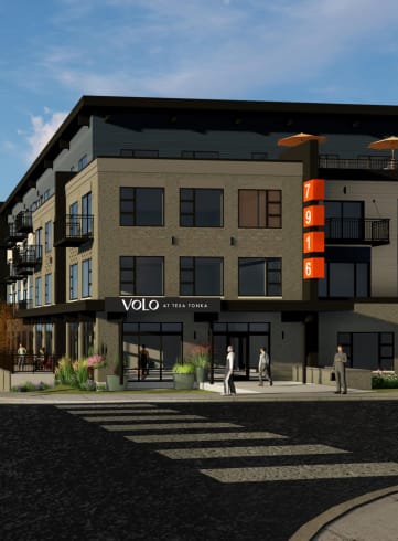 rendering across street view at Volo at Texa Tonka Apartments , Minnesota