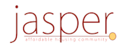 The image is a logo for a housing community called "Jasper".