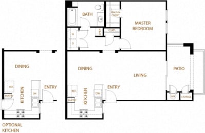 Napa - 1 Bedroom 1 Bath Floor Plan Layout - 781 Square Feet at Sonoma at Mapleton, Murrieta, CA, 92563