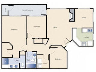 Keelers Corner Apartments Dogwood B Floor Plan