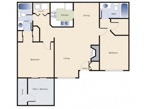 Keelers Corner Apartments Birch A Floor Plan