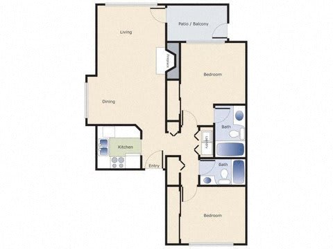 Keelers Corner Apartments Birch B Floor Plan